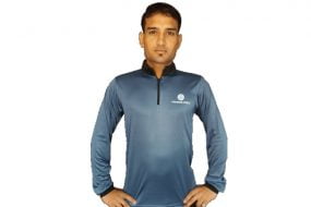 Men's Mock Neck Zipper T-shirt Full Sleeve