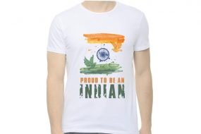 White Round Neck Cotton T-Shirts Full Customize