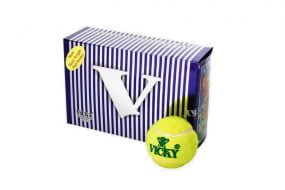 Vicky Cricket Tennis Ball Yellow Pack of 6 Pcs