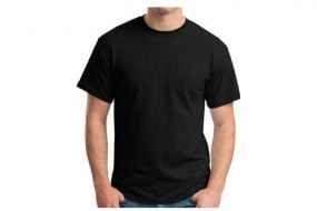 Round Neck Black T-shirt 100% Cotton Premium Quality