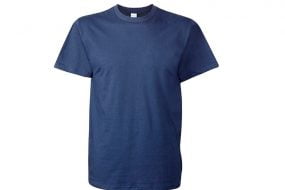 Round Neck T-Shirts Navy/White Micro PP