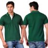 Men's Organic Cotton Polo Militry Green T-Shirt