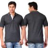Men's Organic Cotton Polo Dark Grey T-Shirt