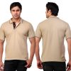 Men's Organic Cotton Polo Golden with Black Stripe T-Shirt