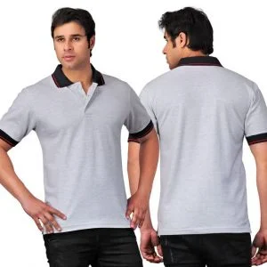 Scott Grey With Black Strip Polo T Shirts