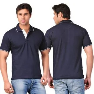 Scott Navy With White Strip Polo T Shirts