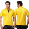 Scott Yellow With White Strip Polo T Shirts