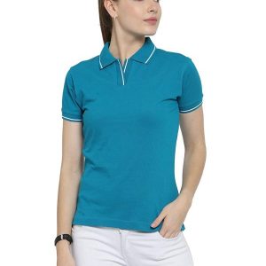 Women's 100% Pure Organic Cotton Polo T Shirt Royalish