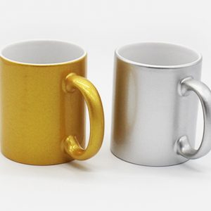 Gold Silver Coffee Cup Ceramic